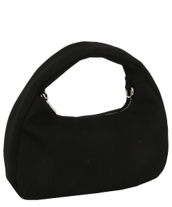 Fashion Corduroy Shoulder Bag Hobo LHU521-Z BLACK